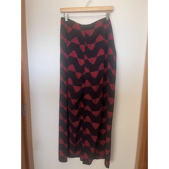 HAWAII’S FINEST HI Women’s Plus Sz 2X Red Black Geometric Design Wide Leg Pants - Picture 6 of 7